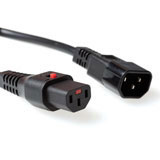 Intronics 230V connection cable C13 lockable - C14 black230V connection cable C13 lockable - C14 black (AK5035)